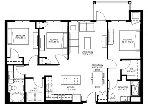3 Bedroom Floor Plan